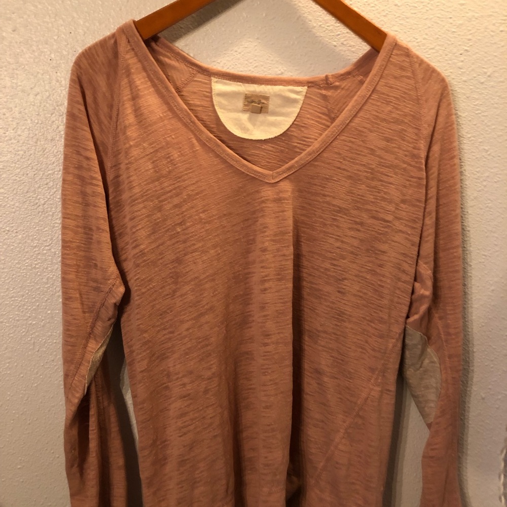 WILFRED FREE T Shirt V Neck Elbow Patch